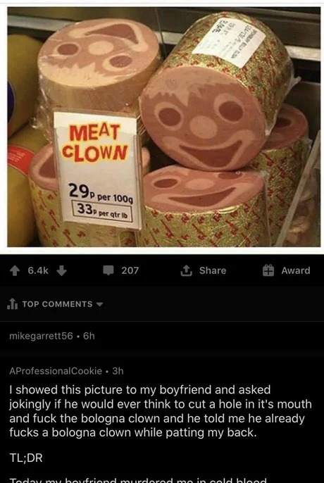 Meat clown meme
