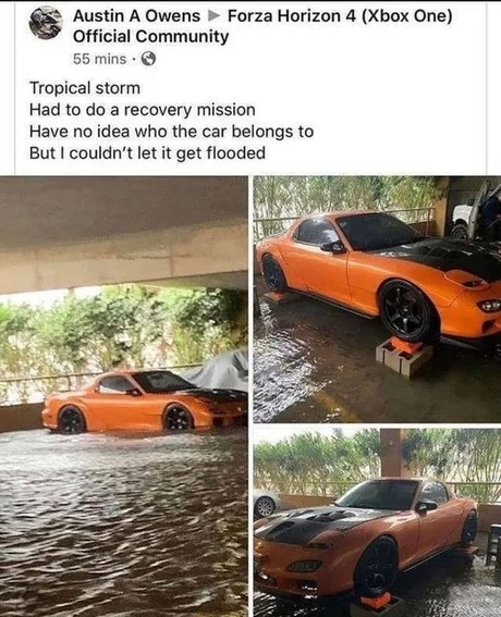 The cool car is saved - meme