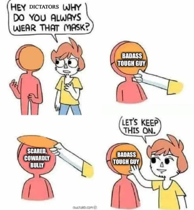 Behind the dictator character - meme