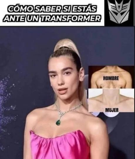 guía para identificar un transformer en la calle - meme