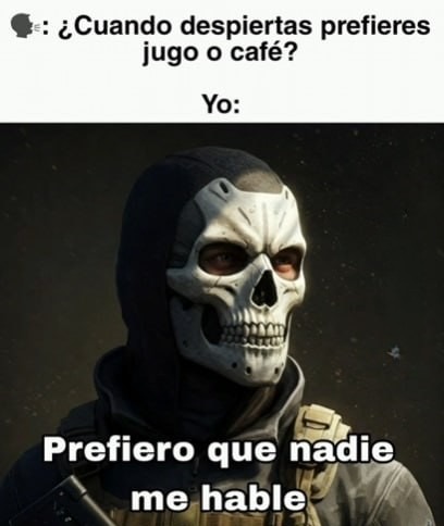 Prefiero que nadie me hable antes del desayuno gracias - meme