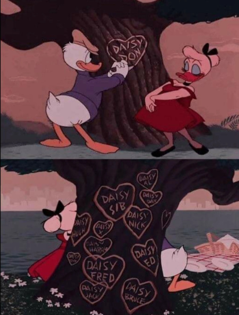 Daisy Duck is a thot. - meme