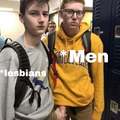men, lesbians and boobs
