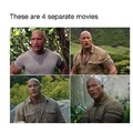 the rock in different movies