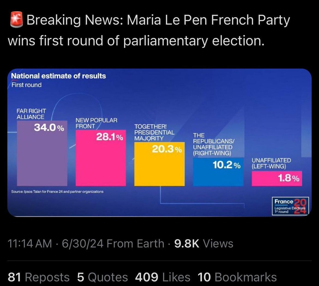 Le Pen wins the french elections - meme