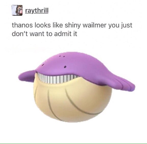 Thanos est un pokemon - meme