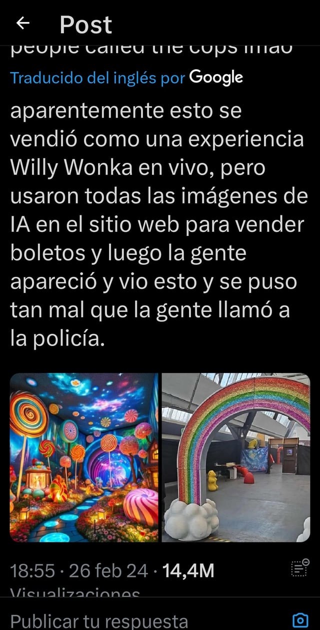 Experiencia Willy Wonka - meme