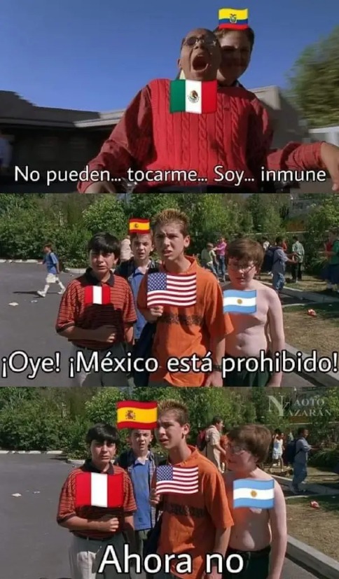 Los papeadores de Mexico ahora son segundones - meme