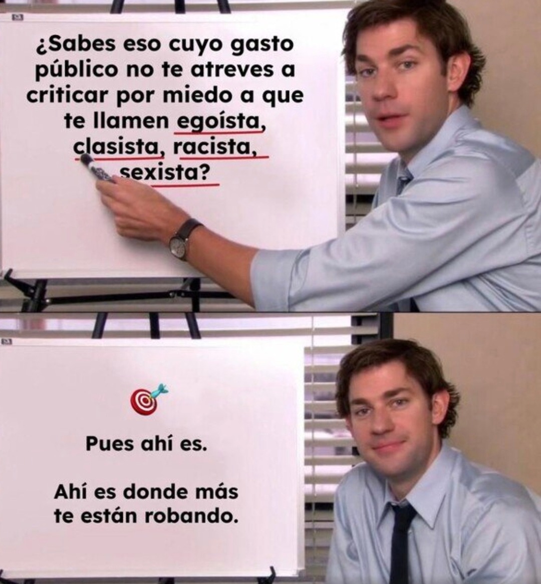 Donde más te roban es justo donde no se puede opinar sin que te funen - meme