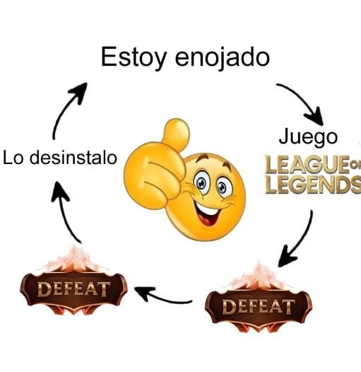 Desinstalo LoL pero él no desinstala mi depresión - meme