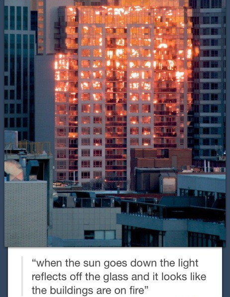 Buildings on fire - meme