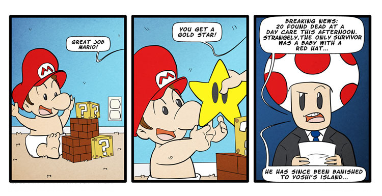 And that kids, is how Mario got there when he was young. - meme