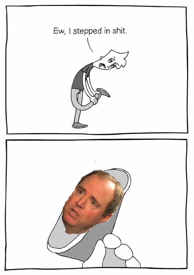 Stepped in a piece of Schiff - meme