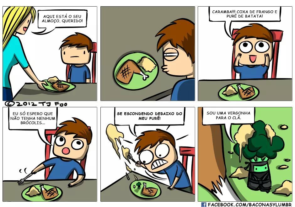 Odeio brócolis - meme