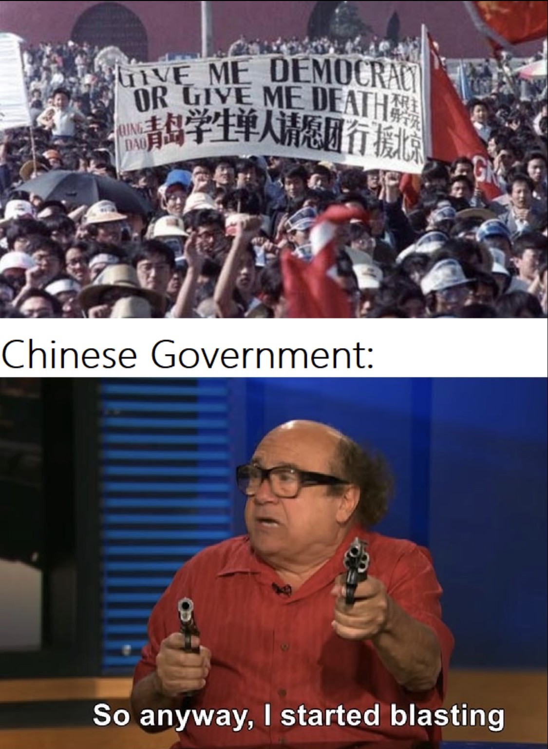 China: "Tiananmen didn't happen" - meme