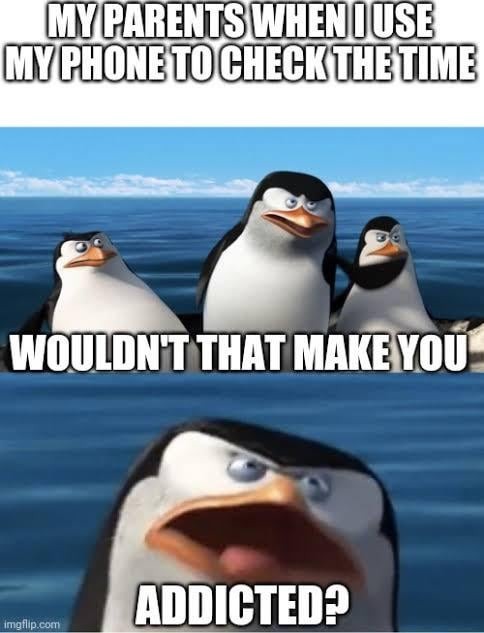 Phone addiction meme