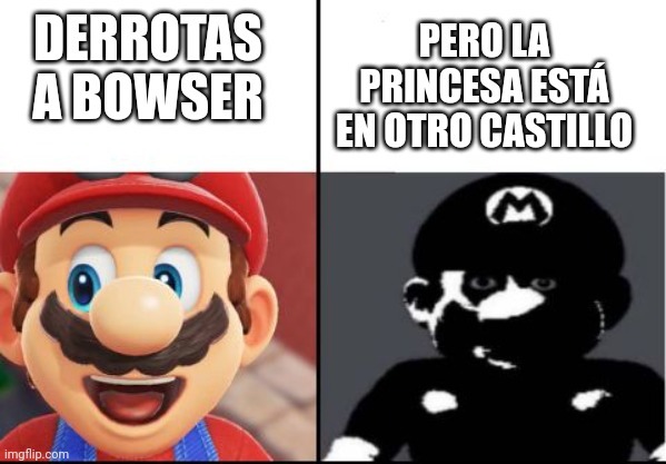 Los que hayan jugado Mario 1 entenderán - meme