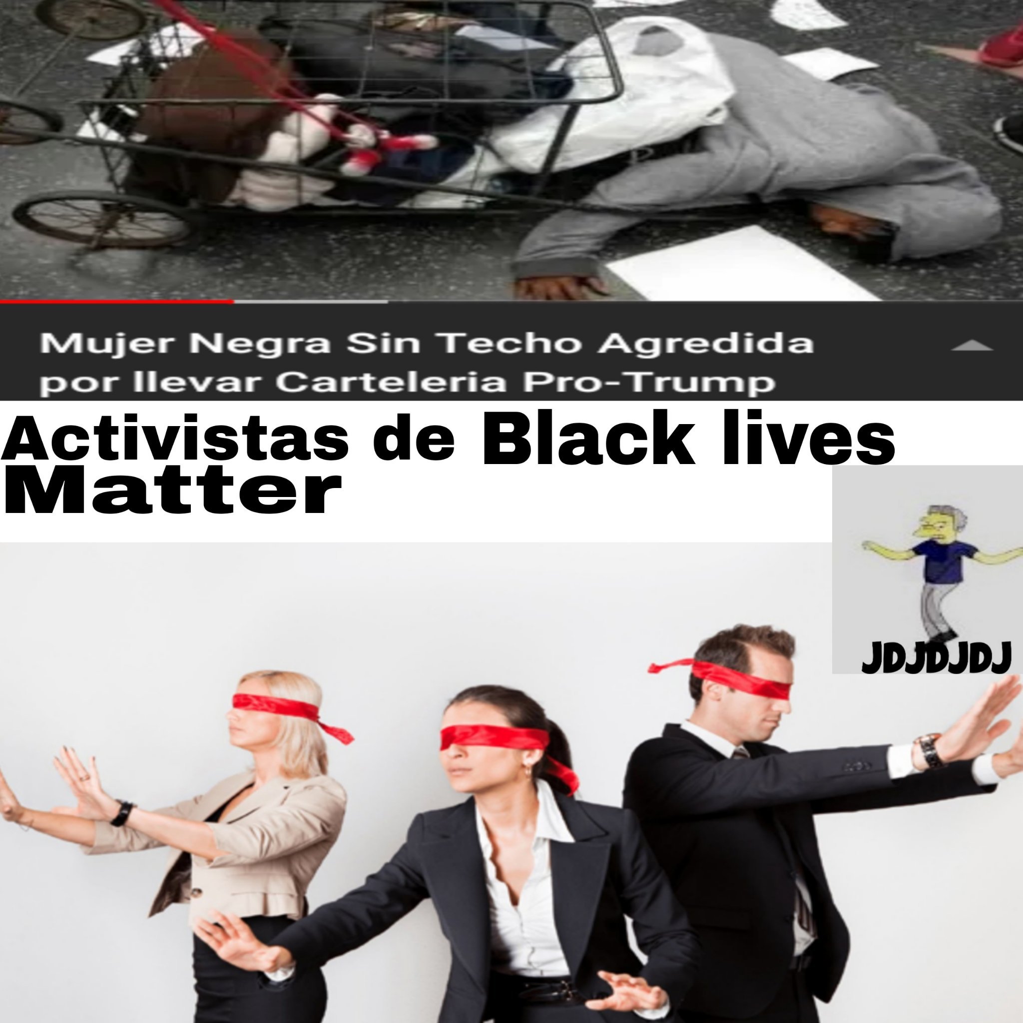 Los de black lives matter son comunistas y ladrones - meme