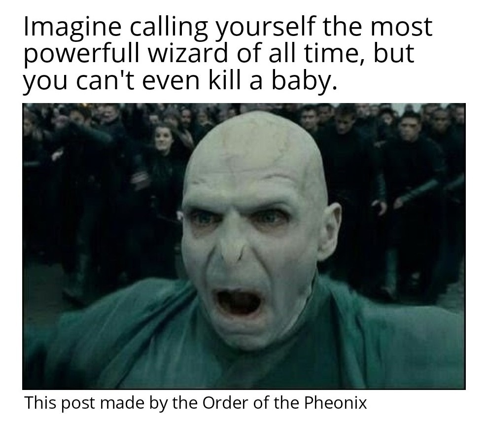 Voldy is actually pretty bad if you ask me. - meme