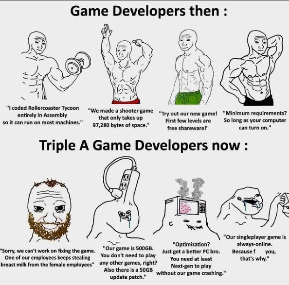 Gotta love modern gaming industry - meme