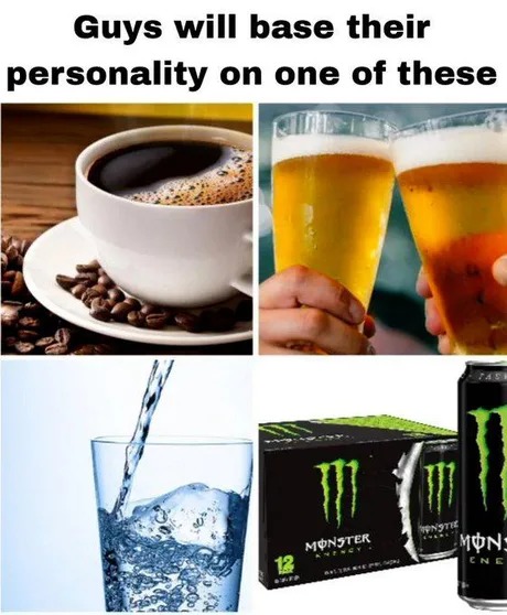 nowadays I'm only on water and coffee - meme