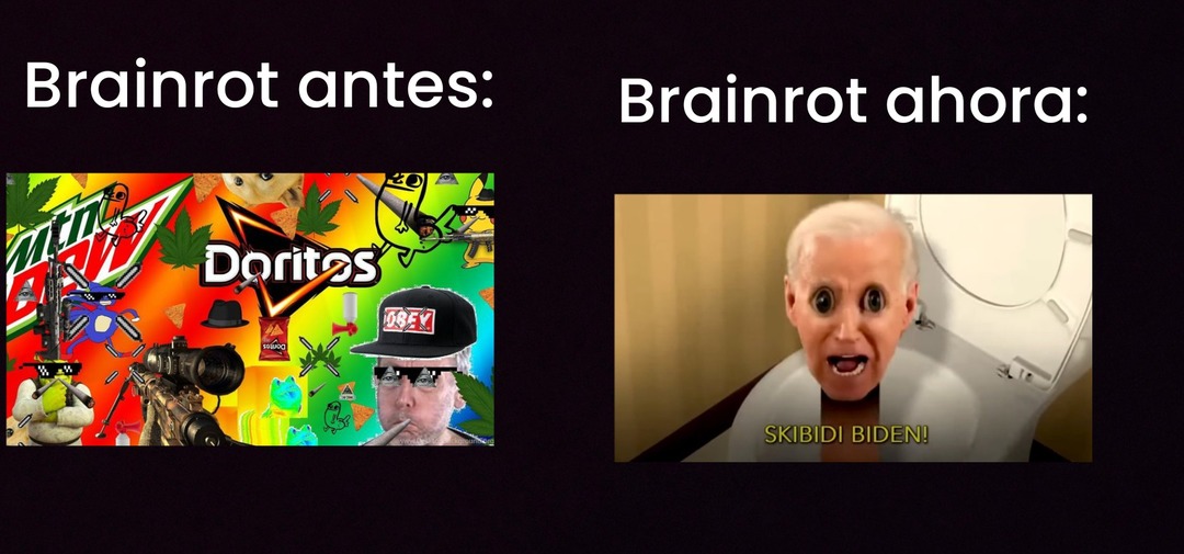 Brainrot en decadencia - meme