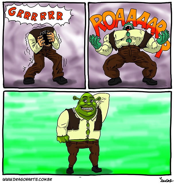 Hulk Turn into the Shrek - meme