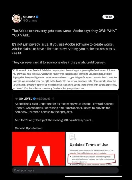 More of the Adobe controversy - meme