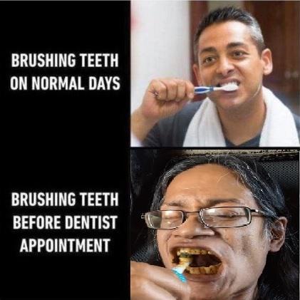 brushing teeth - meme