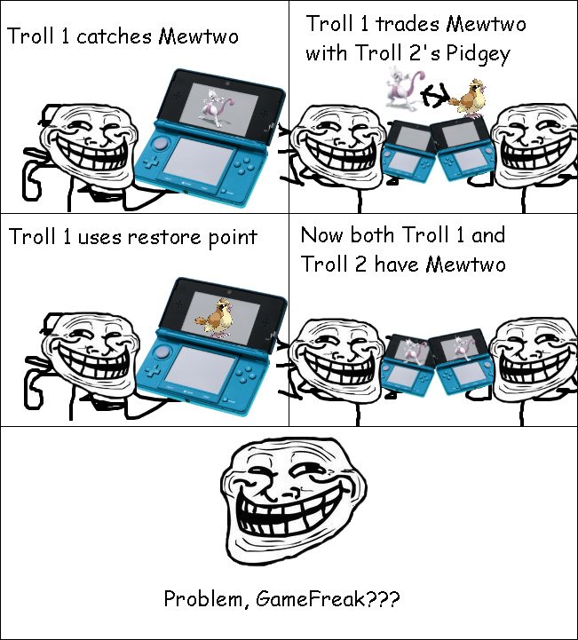 Why the Pokemon gen 1 and 2 virtual console doesn't have restore points - meme