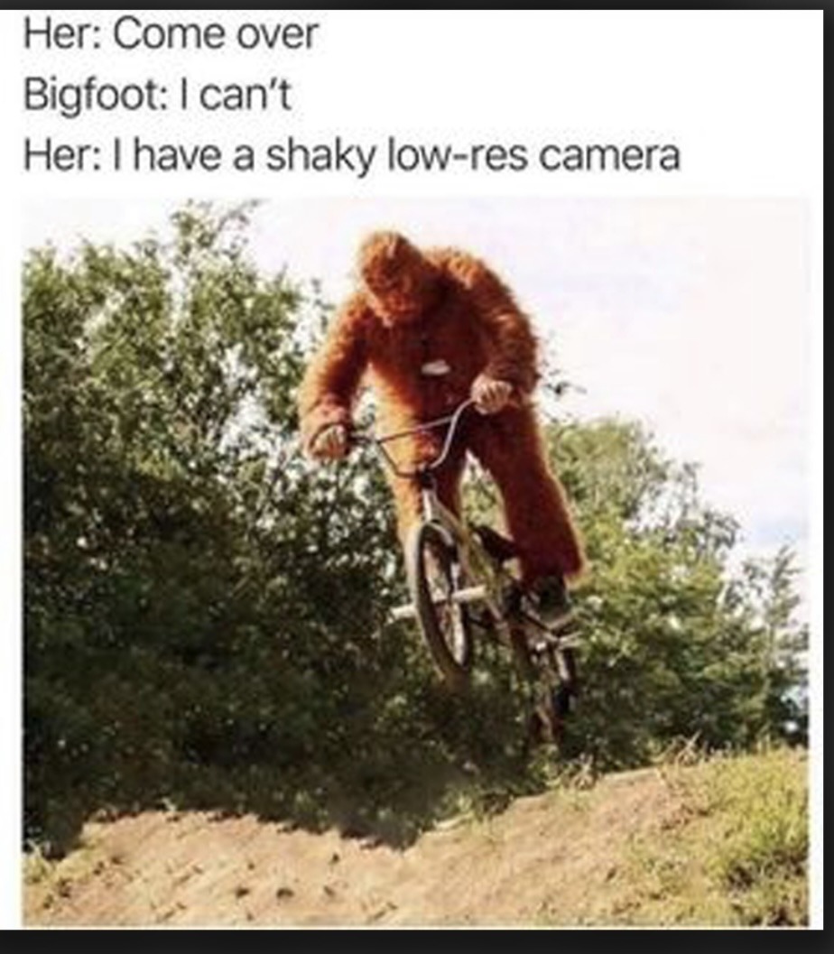 Bigfoot lookin like Cru Jones - meme