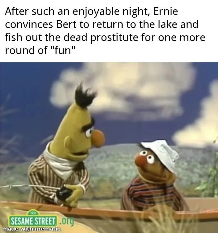 Bert just wants to have fun - meme