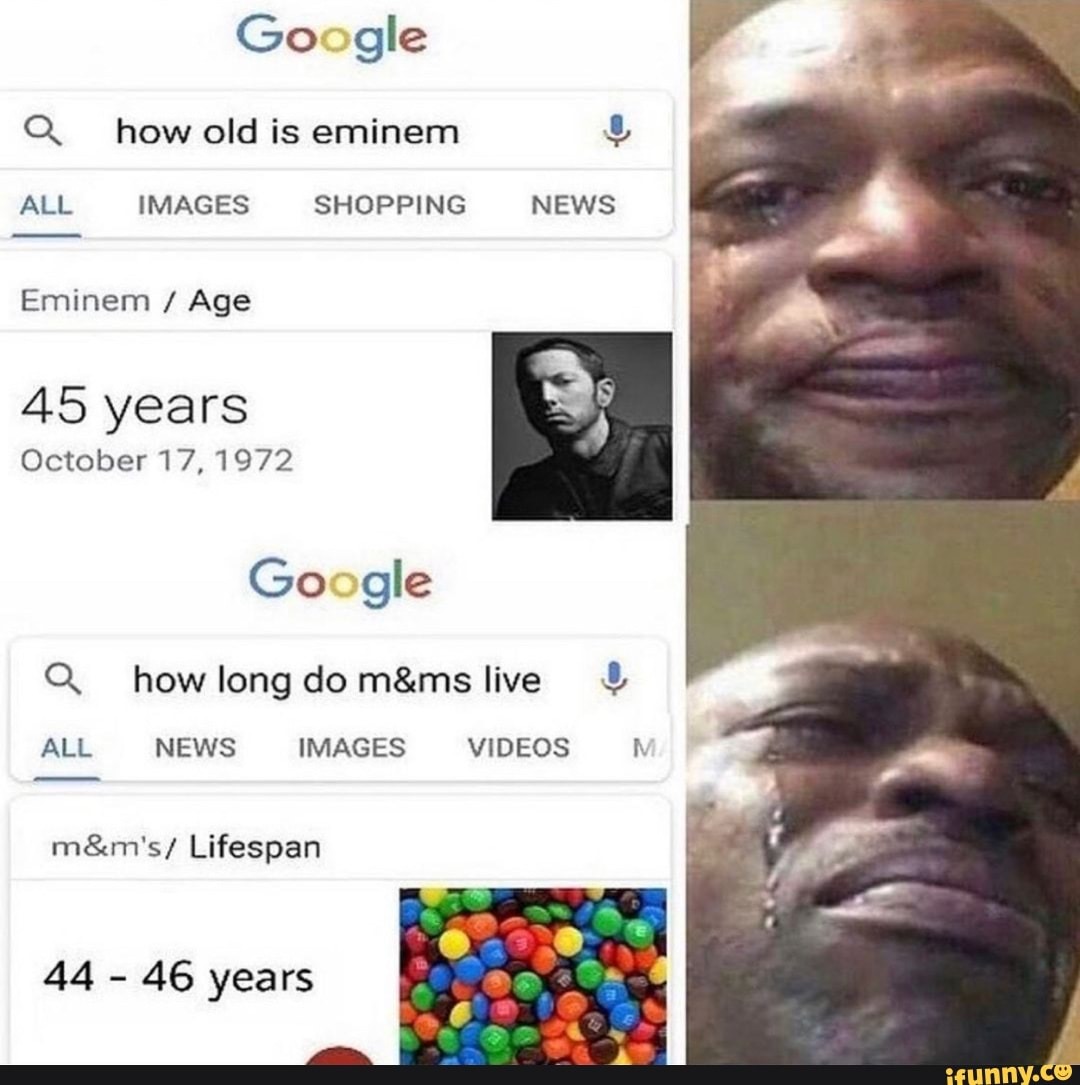 Eminem's life span - meme