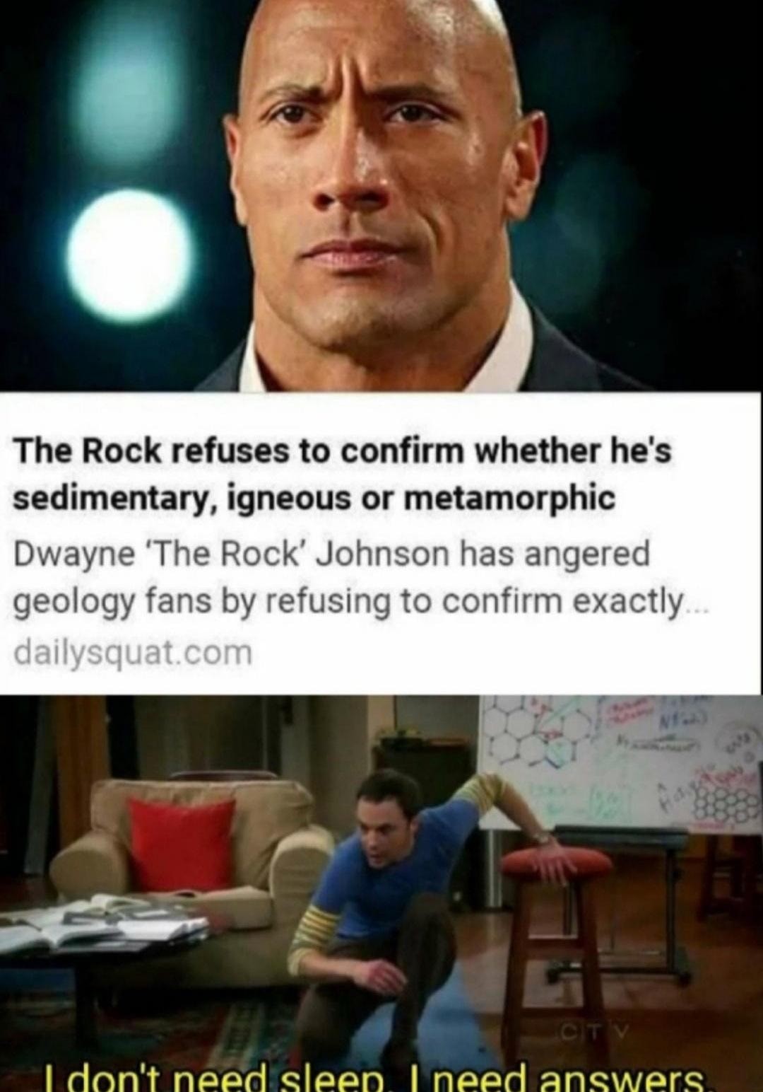 The Rock news - meme