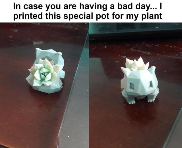 Bulbasaur plant pot - meme