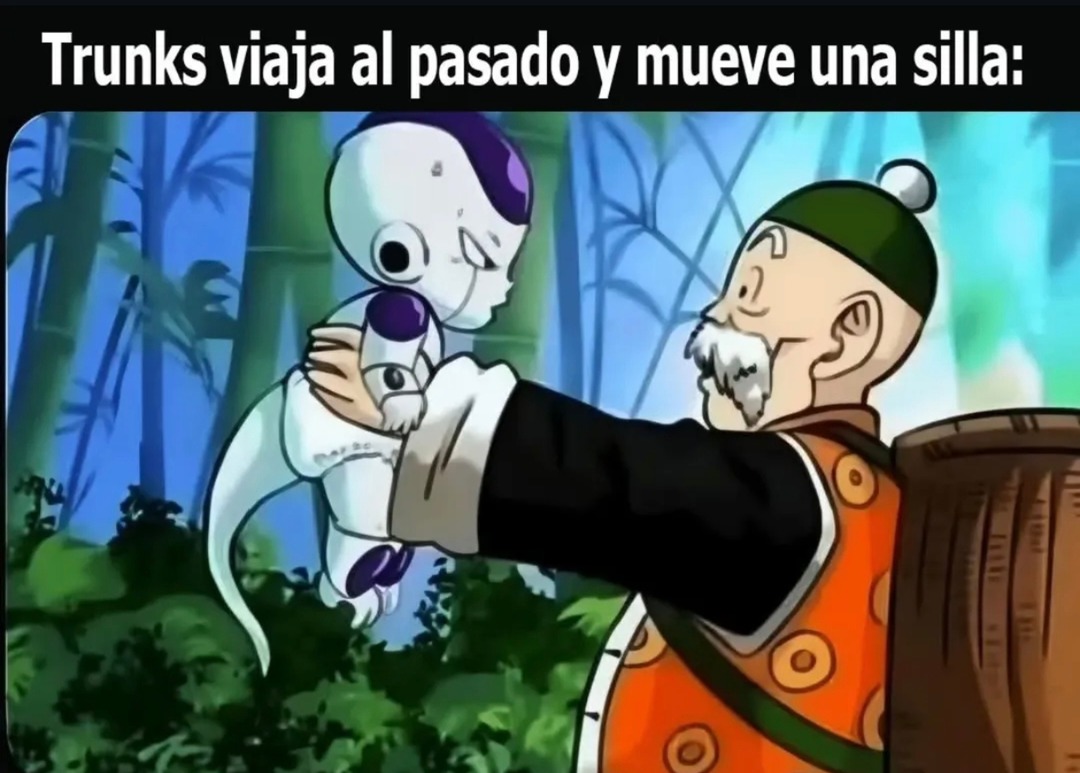 Trunks movió una silla y ahora los dinosaurios tienen iPhones - meme