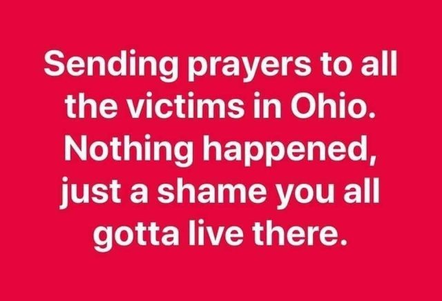 Sending prayers to all the victims in Ohio - meme