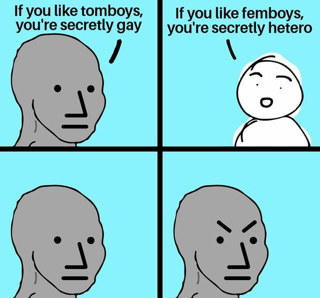 Femboys and tomboys - meme