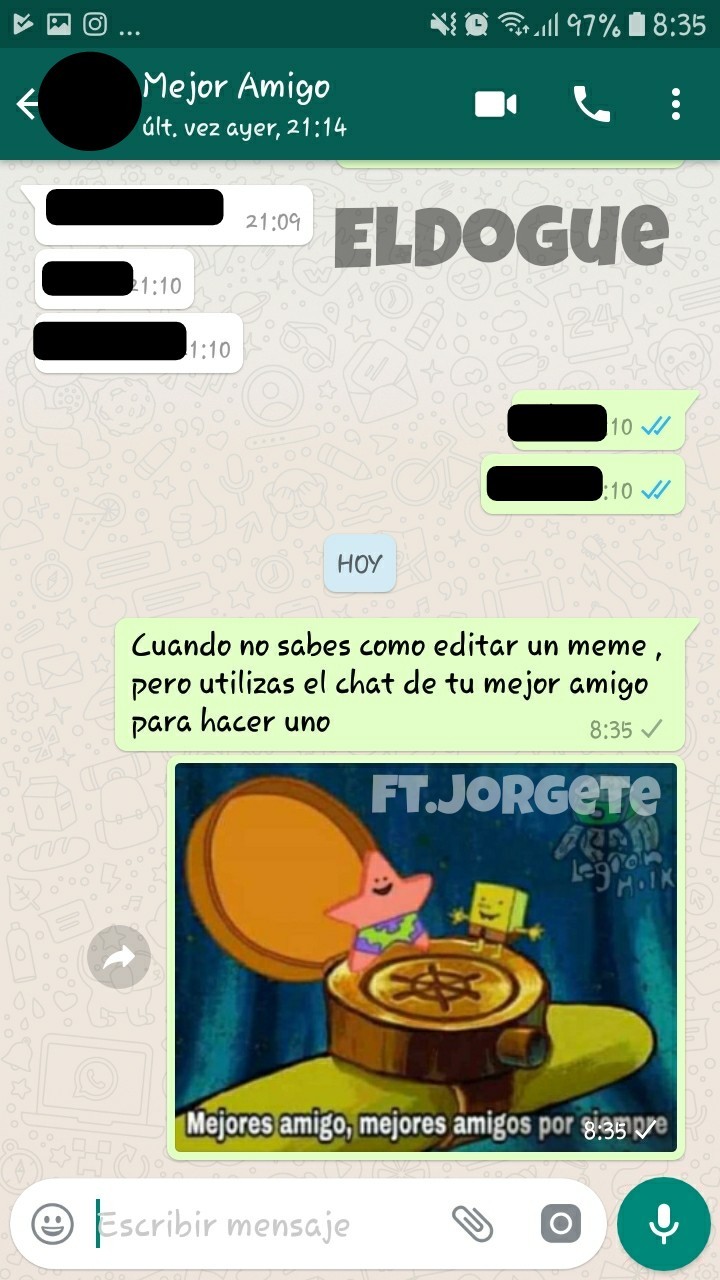 Chat con '' Jorgete '' , sube buenos memes
