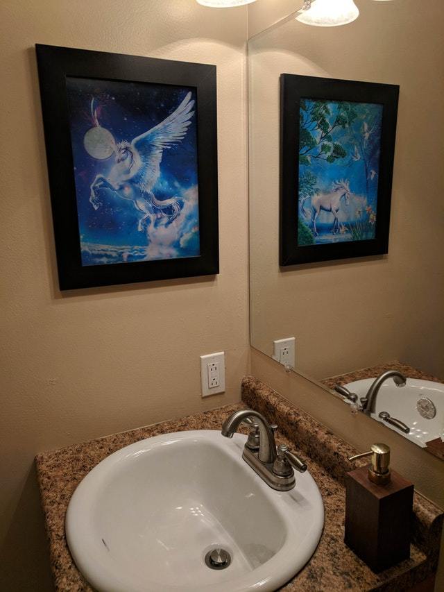 Unicorn picture is different in the mirror - meme
