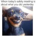 When today's safety meeting is about what you did yesterday