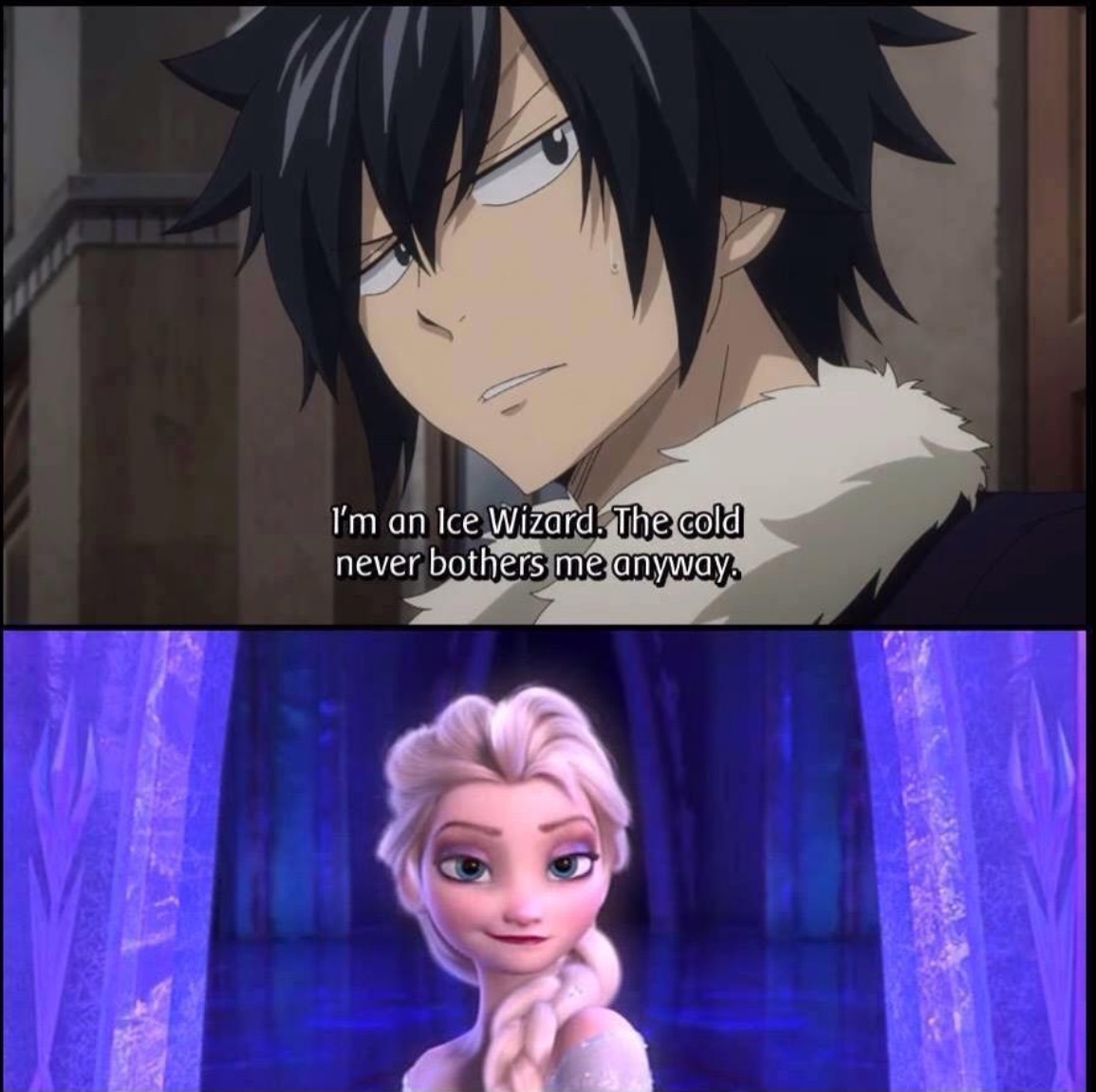 fairy tail frozen meme