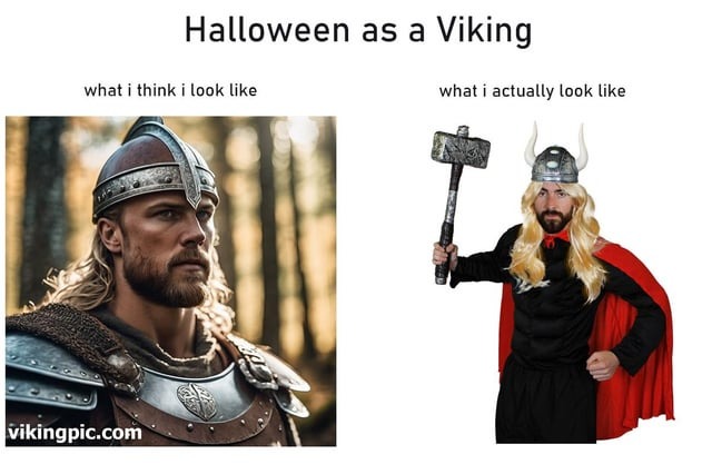 Halloween as a Viking meme