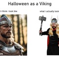 Halloween as a Viking meme