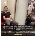 Bro is rawdogging public transportation