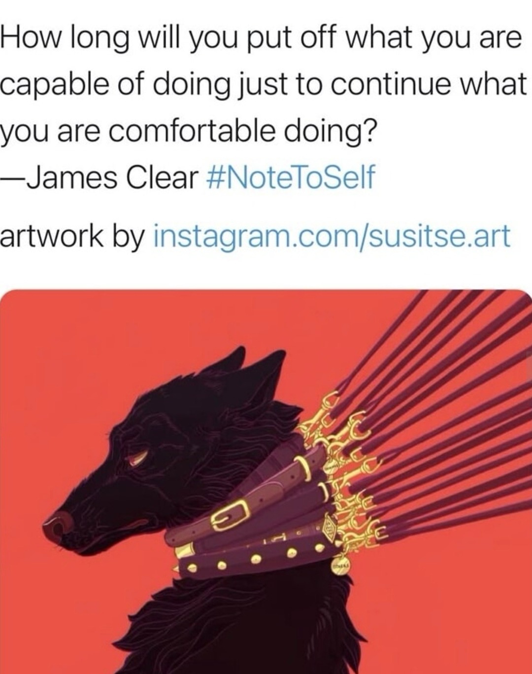 Comfort is killing your potential bro - meme