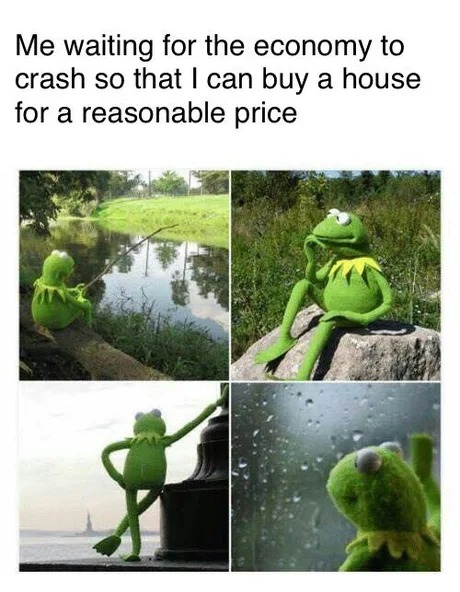 Kermit waiting meme