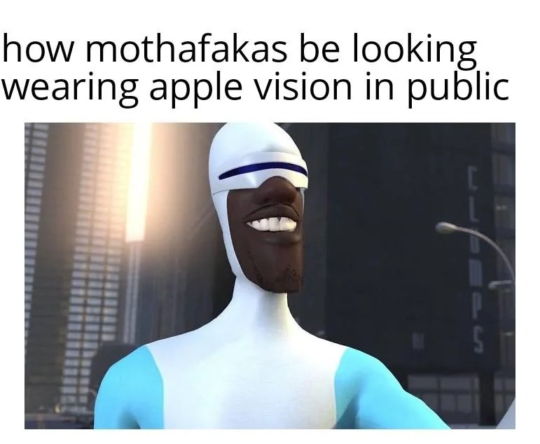 Vision pro in public - meme