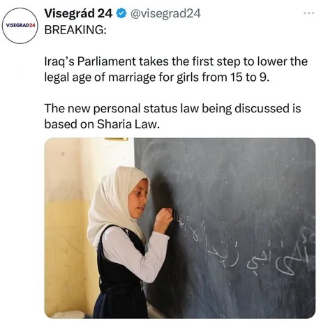 Iraq is lowering the legal age of marriage - meme
