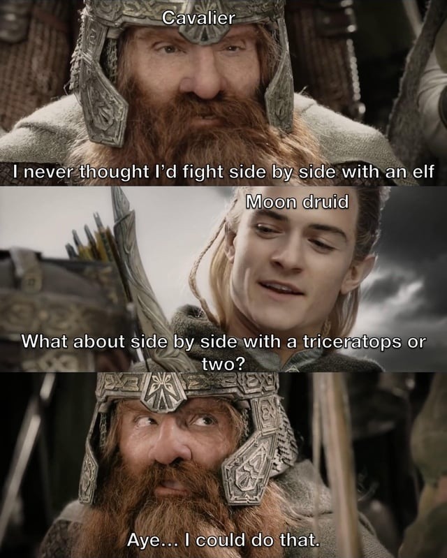 Elf? Sure. Triceratops? Even better - meme